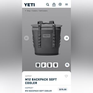 YETI HOPPER backpack a dark gray - NWT - never used MSRP $275